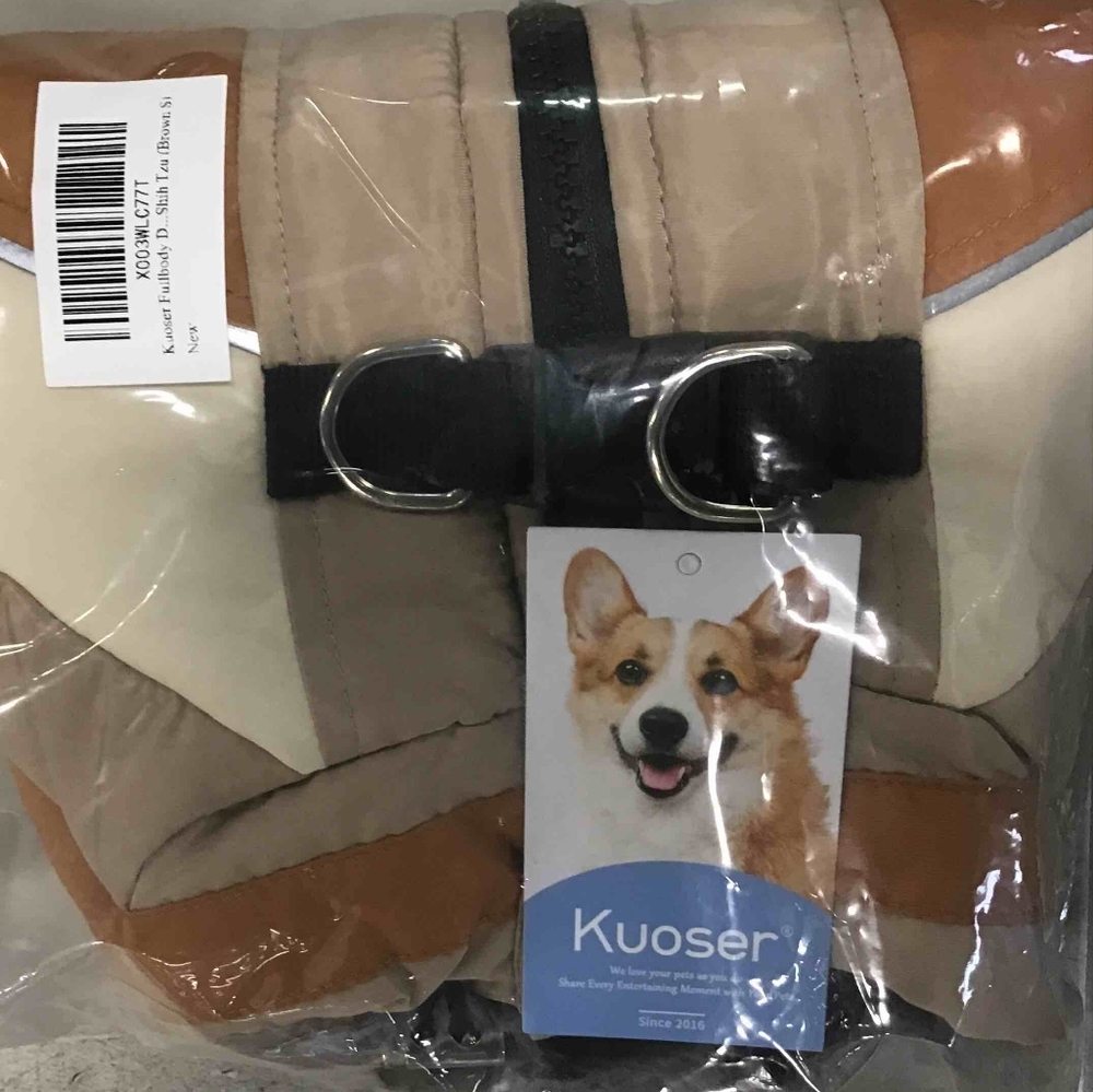 Dog Coat Small Dogs with Built in Harness, Reflective Jacket with Zipper, Small - Picture 8 of 8
